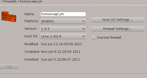 Firewall Home Server settings