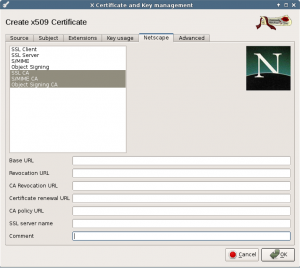 Create CA, Netscape.