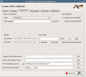 Mail certificate extensions.