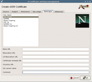 Mail certificate Netscape.